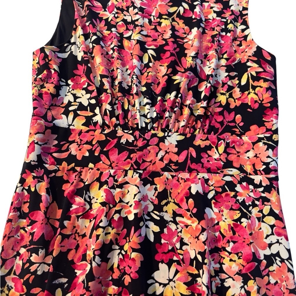 London Times Black and Pink Floral Dress NWOT - Picture 5 of 5
